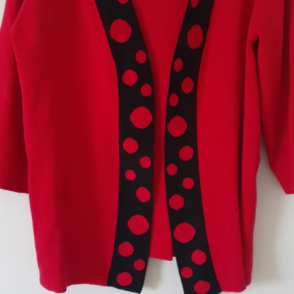 Designers Originals red Bumble Bee cardagan sweater s… - Picture 2 of 12
